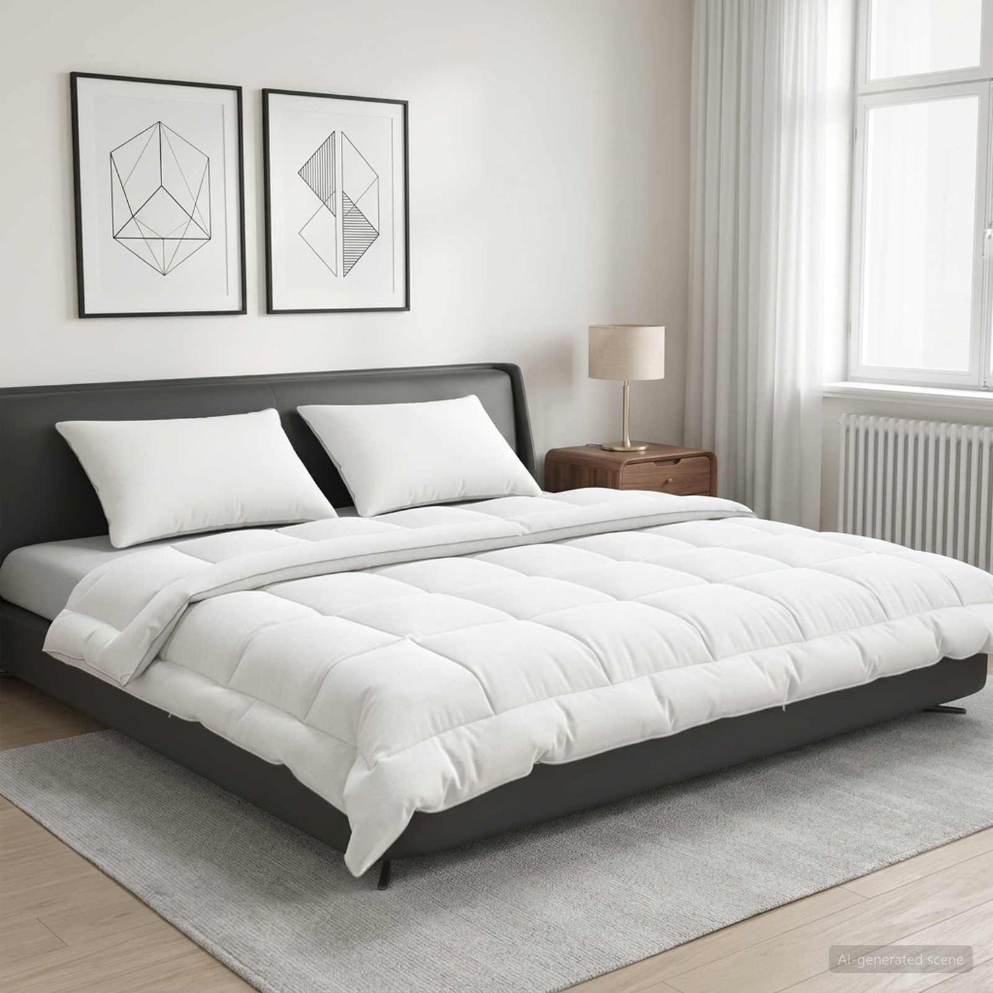 Bettdecke Und Kissen Set 3 Pcs Sommer 140 Gsm Wolle