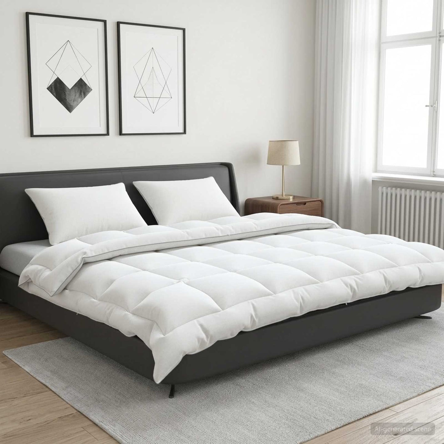 Bettdecke Und Kissen Set 3 Pcs Winter 450 Gsm Wolle