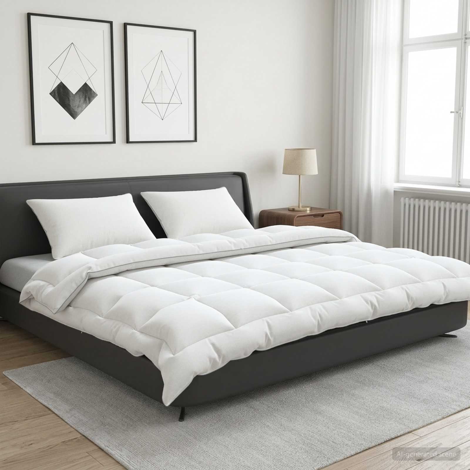 Bettdecke Und Kissen Set 3 Pcs Winter 450 Gsm Wolle