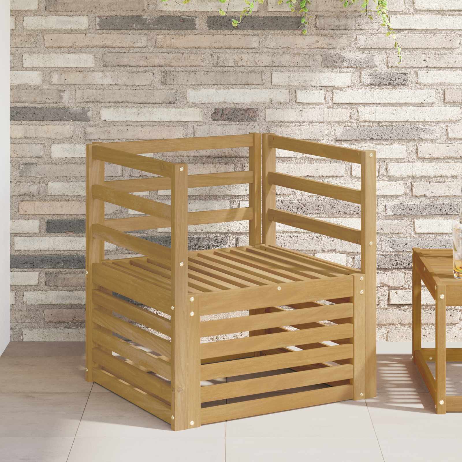 Outdoor-Sofagarnitur Massivholz Akazie Weiß
