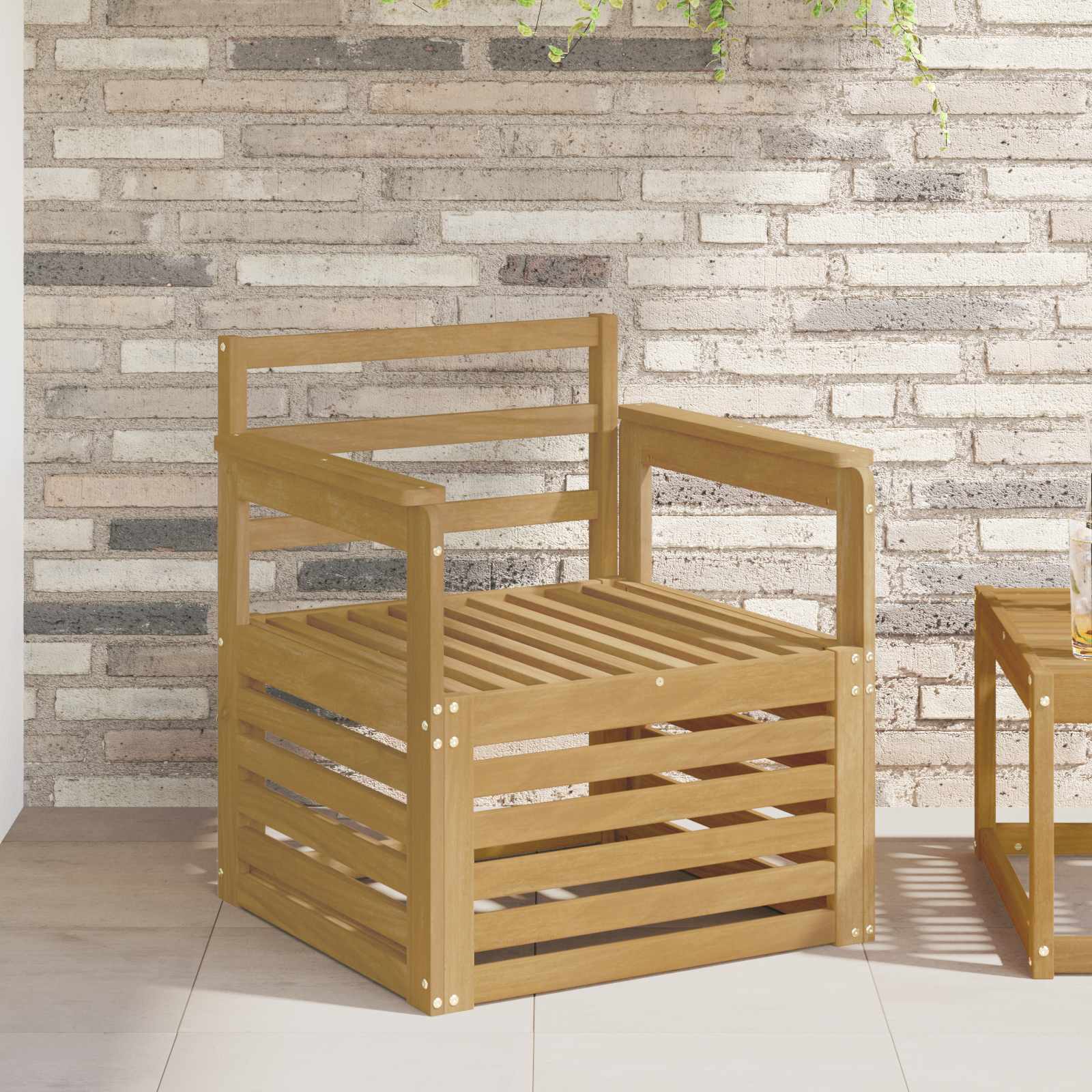 Outdoor-Sofagarnitur Massivholz Akazie Weiß