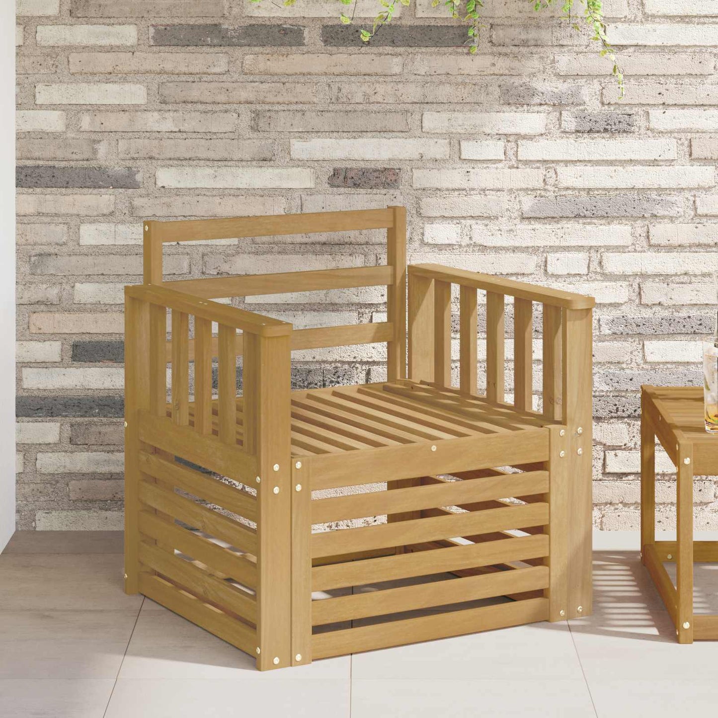 Outdoor-Sofagarnitur Massivholz Akazie Weiß