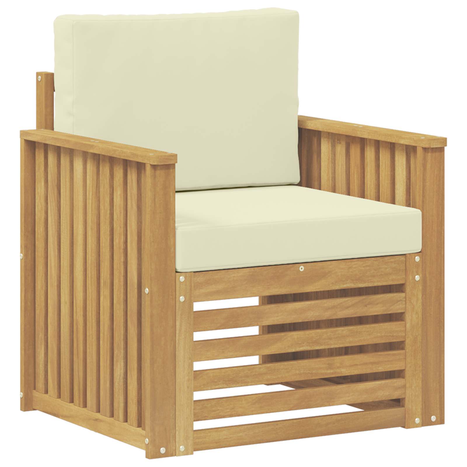 Outdoor-Sofagarnitur Polyester Weiß Weiß Und Creme
