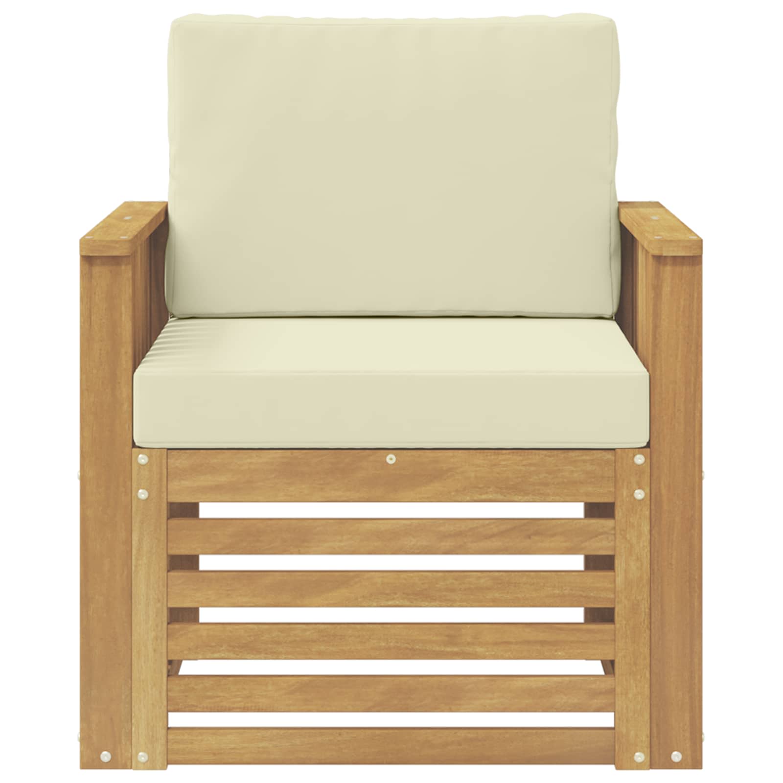Outdoor-Sofagarnitur Polyester Weiß Weiß Und Creme