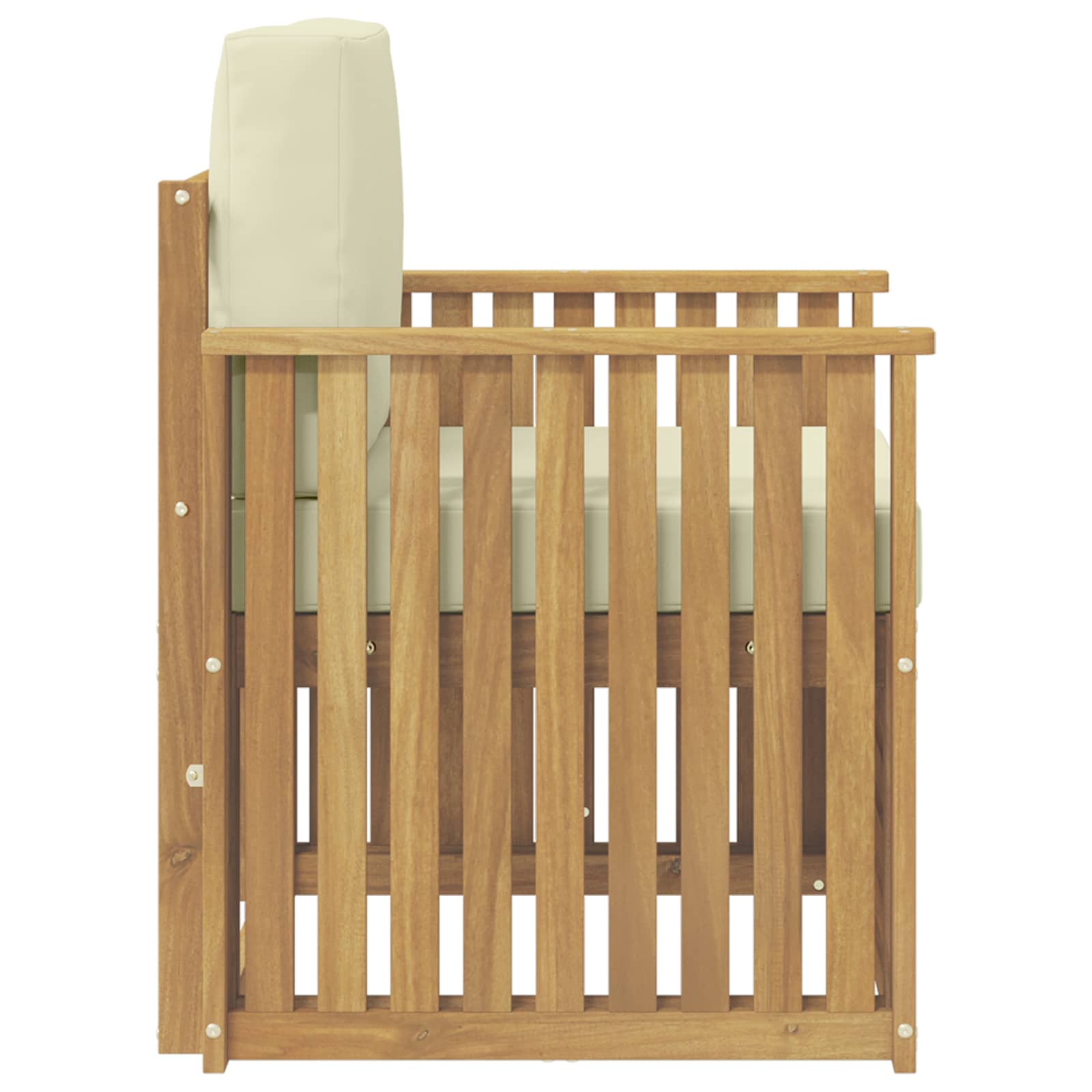 Outdoor-Sofagarnitur Polyester Weiß Weiß Und Creme