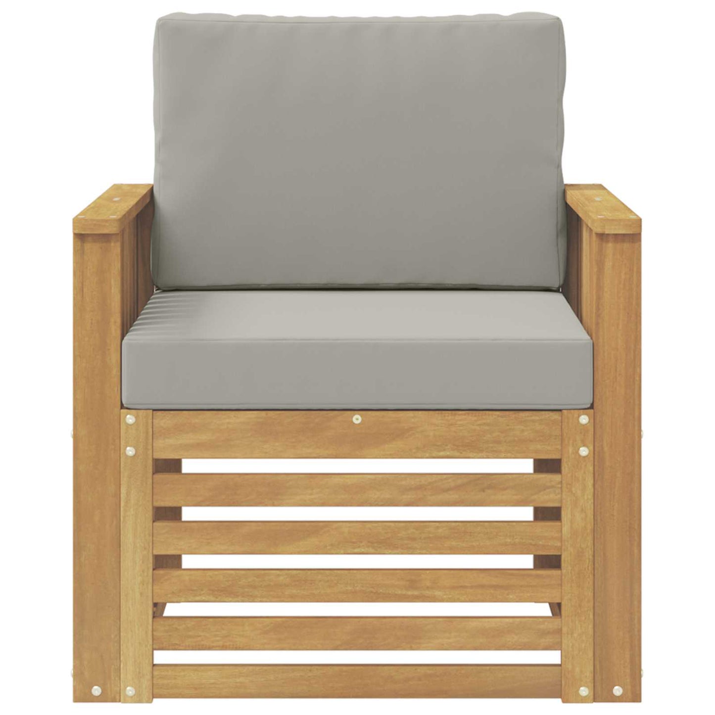 Outdoor-Sofagarnitur Polyester Weiß Weiß Und Hellgrau
