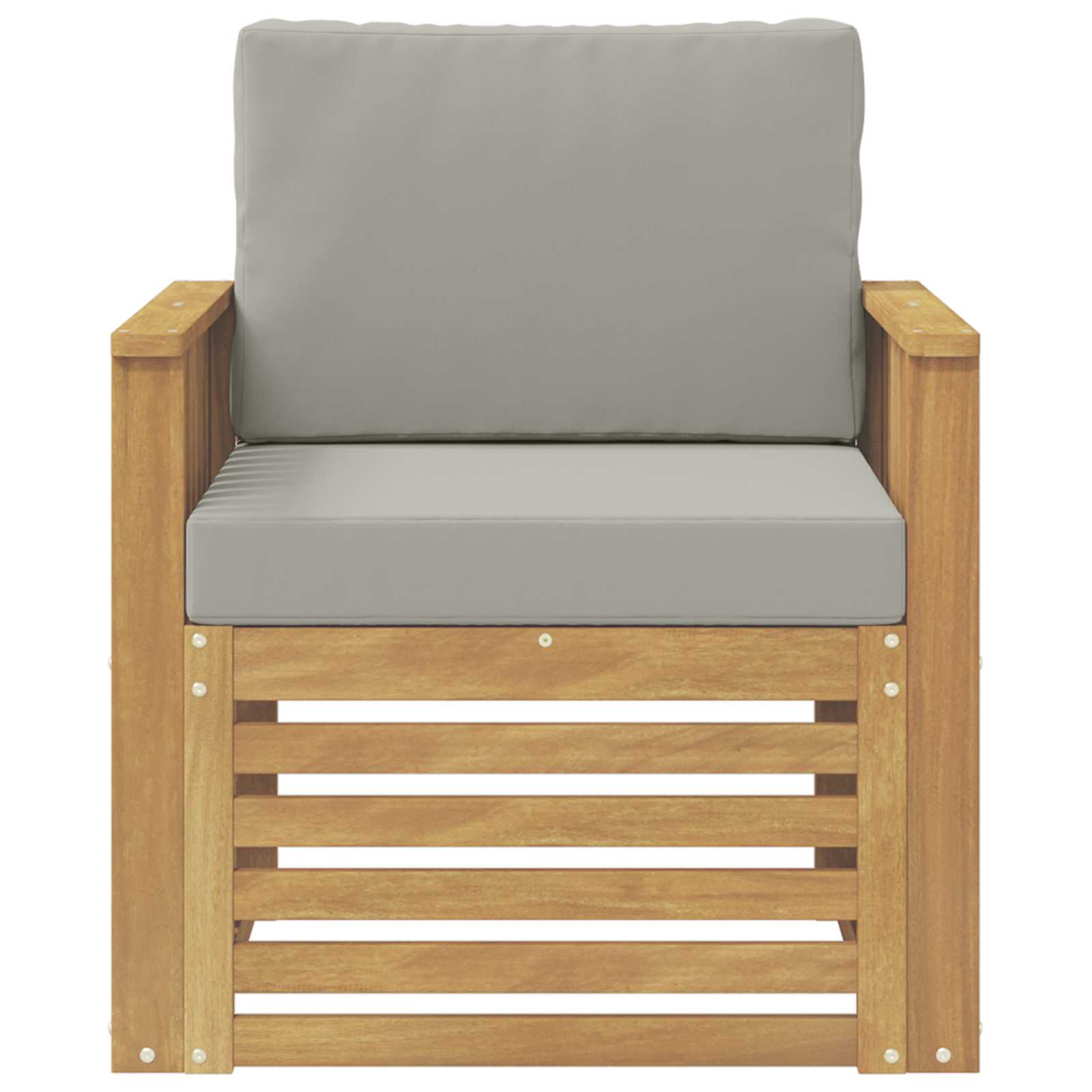 Outdoor-Sofagarnitur Polyester Weiß Weiß Und Hellgrau