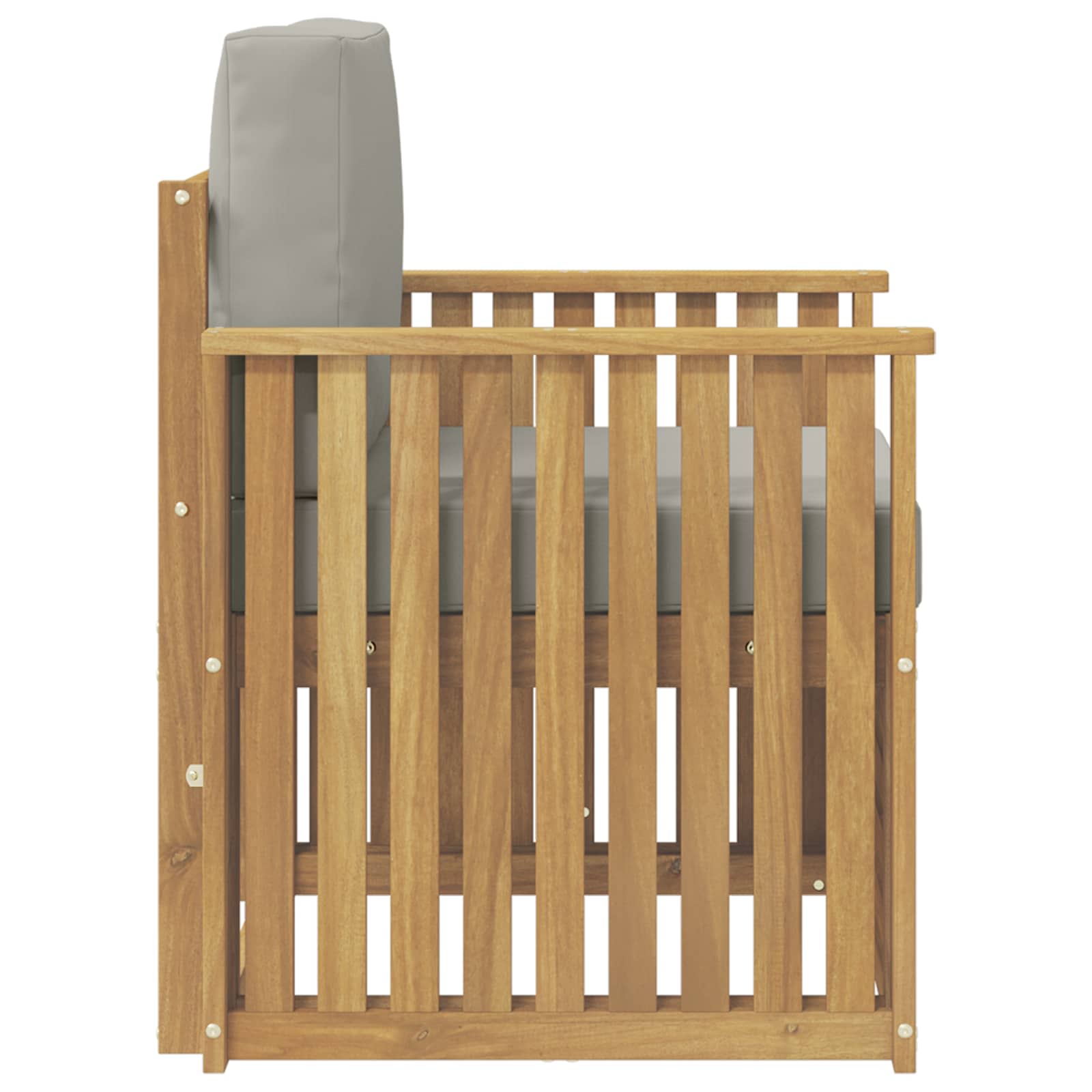Outdoor-Sofagarnitur Polyester Weiß Weiß Und Hellgrau