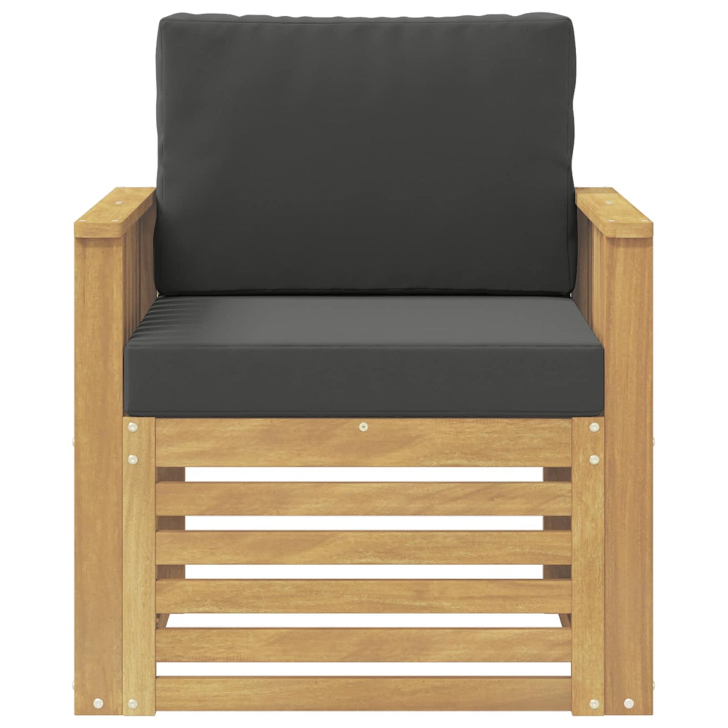 Outdoor-Sofagarnitur Polyester Weiß Weiß Und Anthrazit