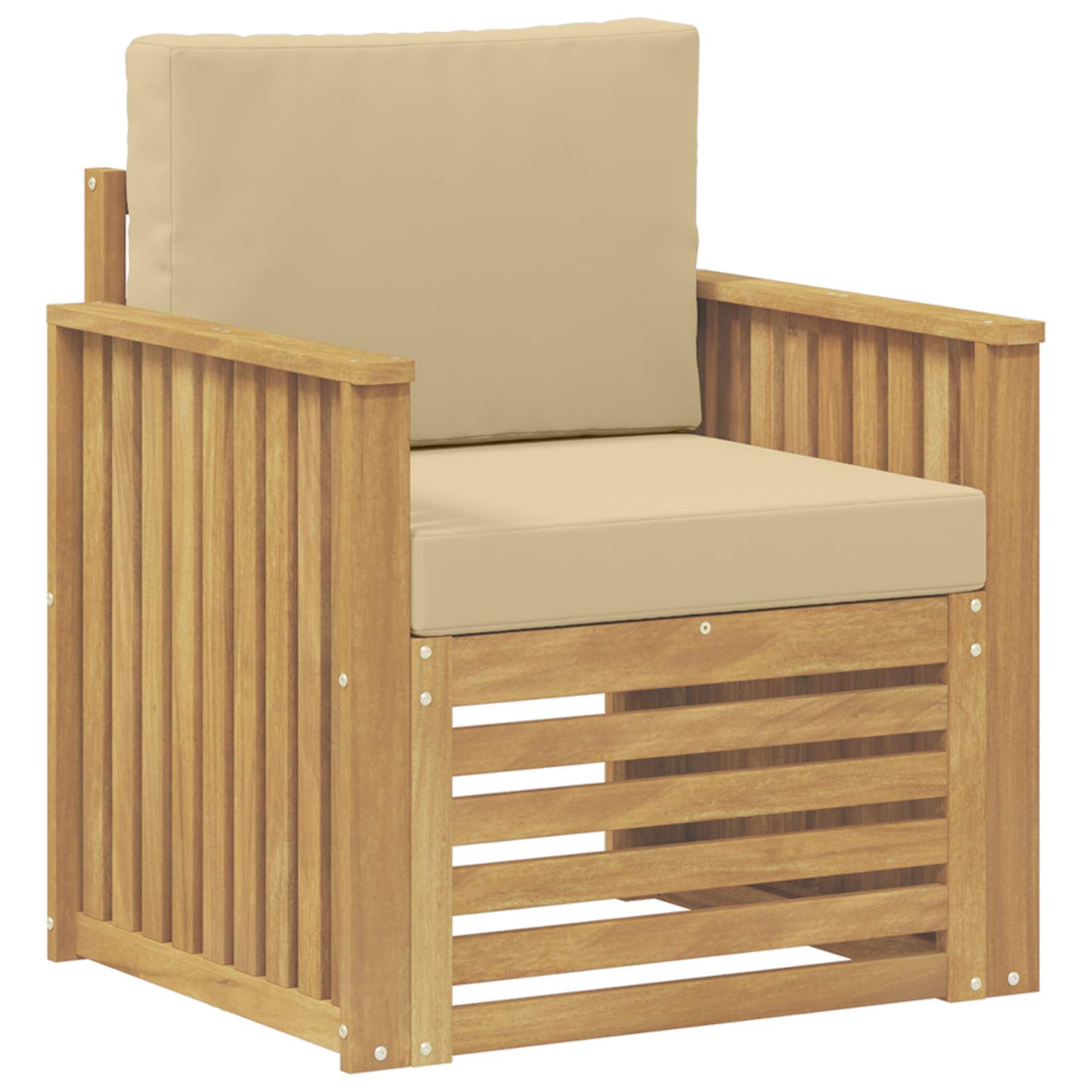 Outdoor-Sofagarnitur Polyester Weiß Weiß Und Beige