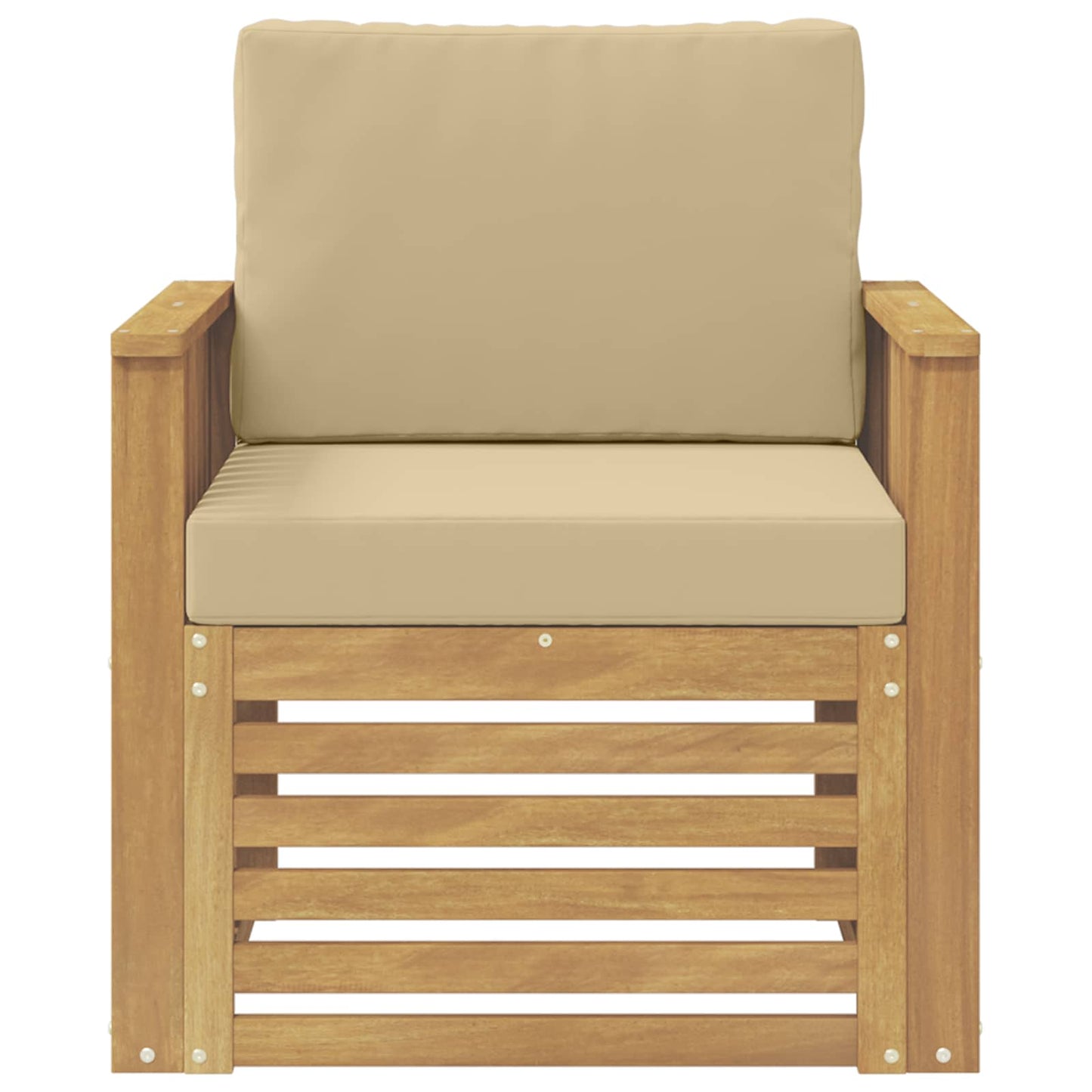 Outdoor-Sofagarnitur Polyester Weiß Weiß Und Beige