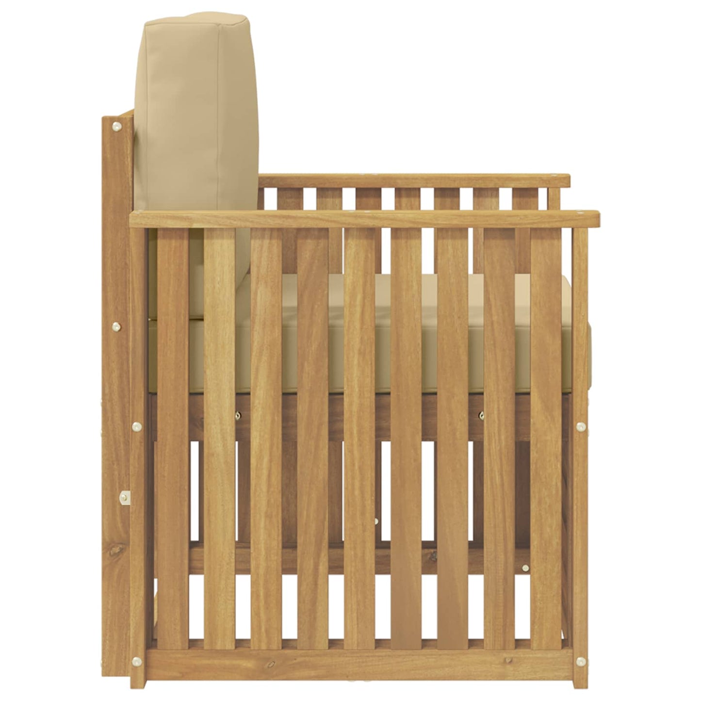 Outdoor-Sofagarnitur Polyester Weiß Weiß Und Beige