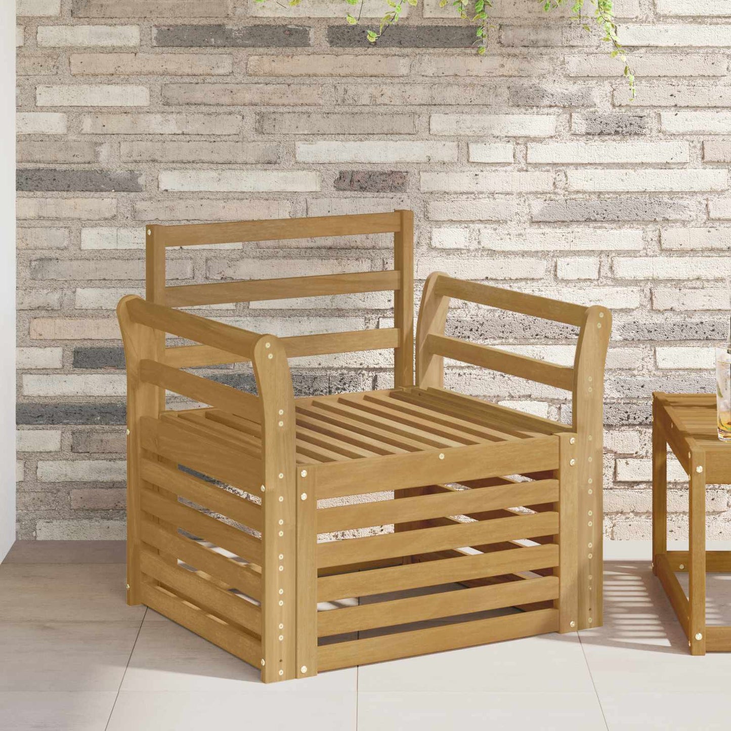 Outdoor-Sofagarnitur Massivholz Akazie Weiß