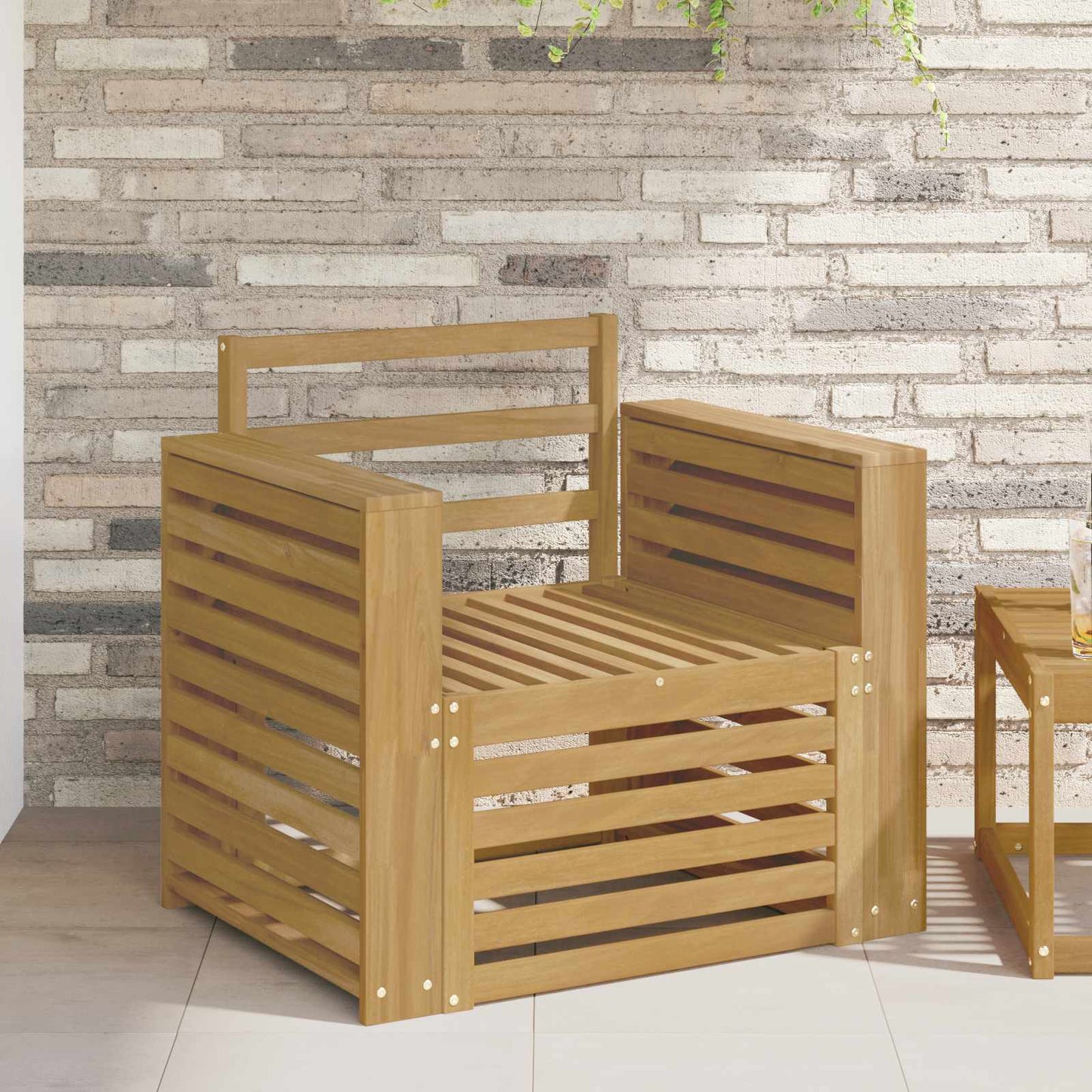 Outdoor-Sofagarnitur Massivholz Akazie Weiß