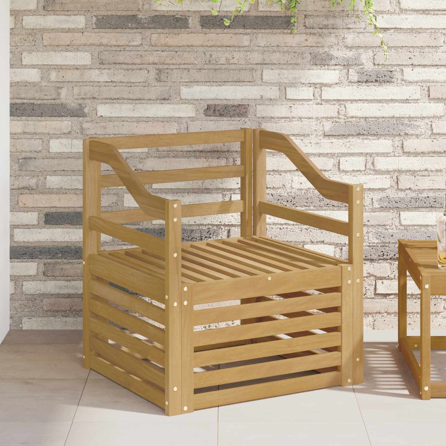 Outdoor-Sofagarnitur Massivholz Akazie Weiß