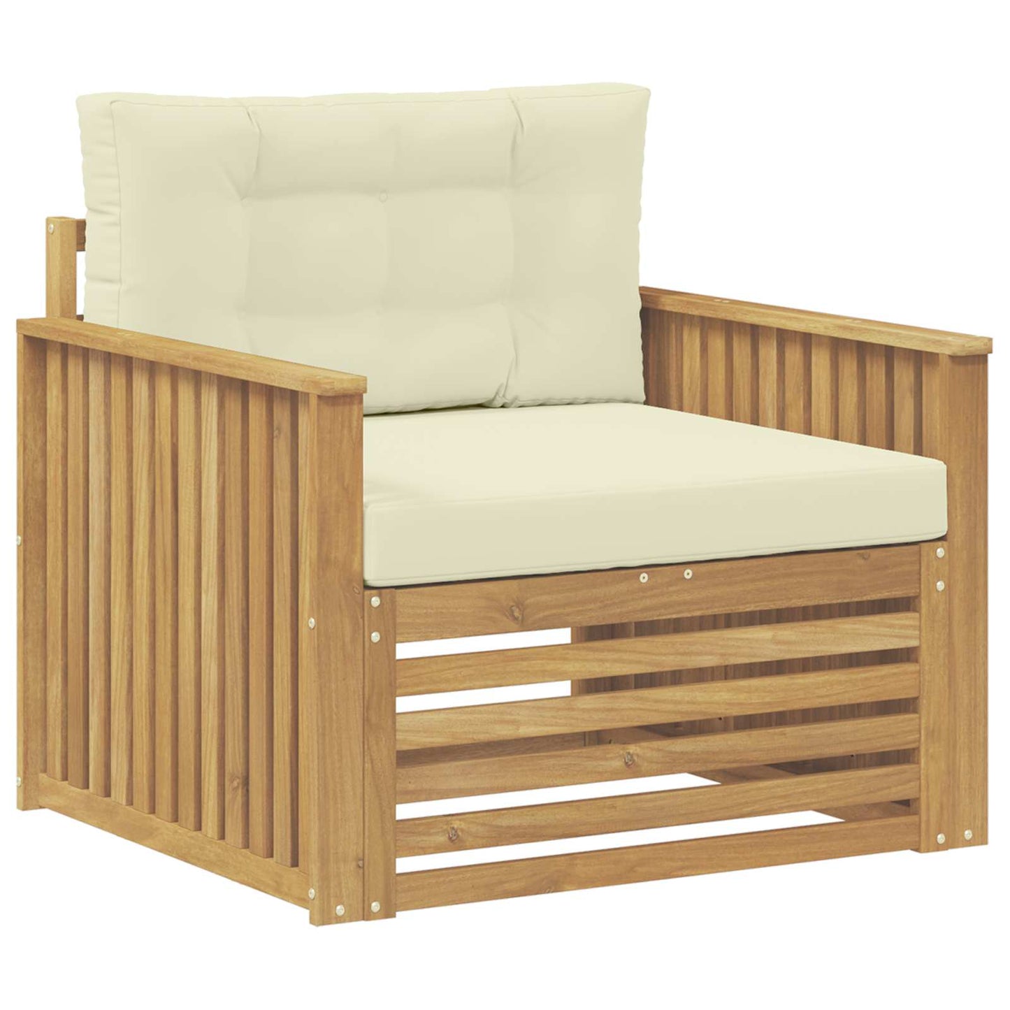 Outdoor-Sofa Polyester Weiß Weiß Und Creme