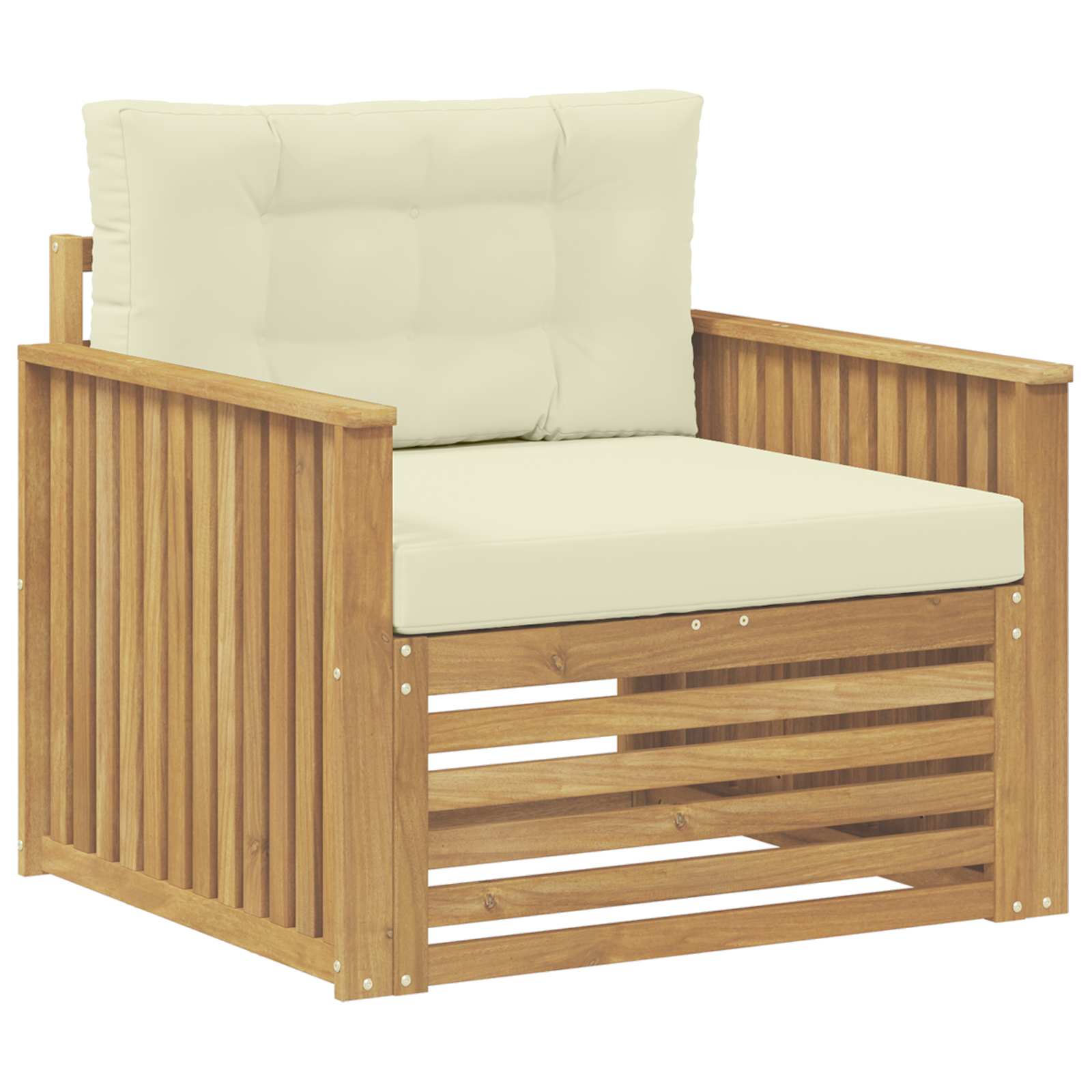 Outdoor-Sofa Polyester Weiß Weiß Und Creme