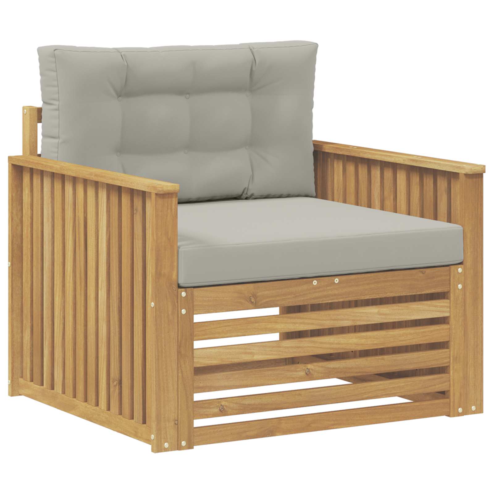 Outdoor-Sofa Polyester Weiß Weiß Und Hellgrau