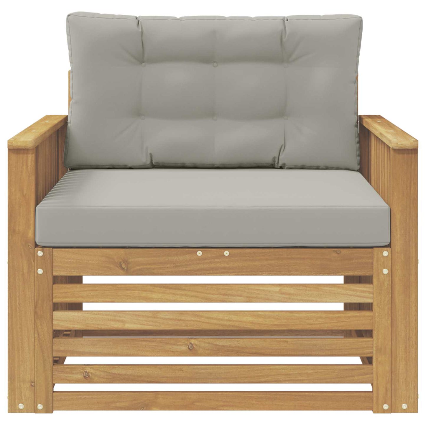 Outdoor-Sofa Polyester Weiß Weiß Und Hellgrau