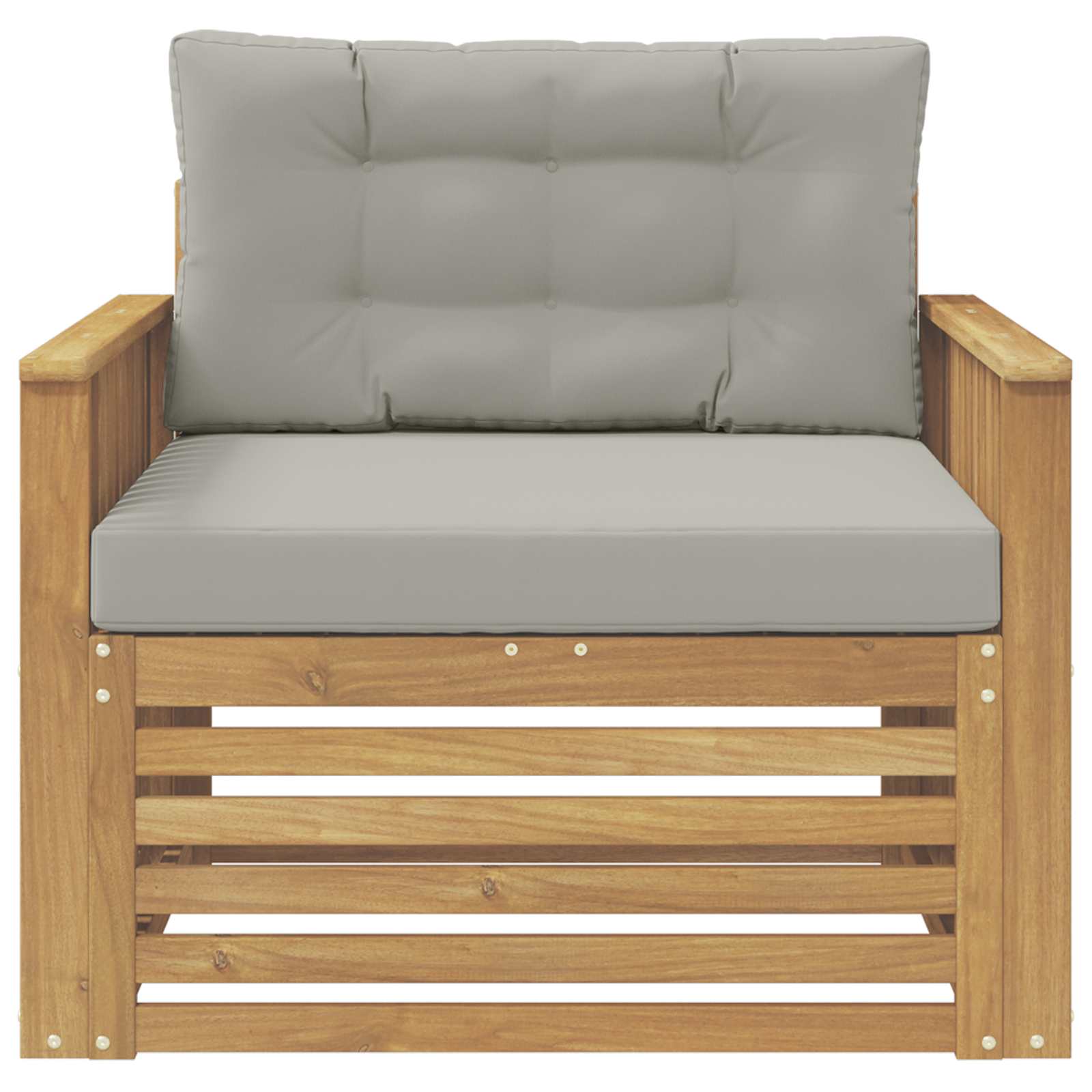 Outdoor-Sofa Polyester Weiß Weiß Und Hellgrau