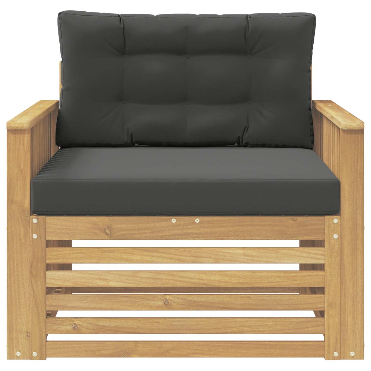 Outdoor-Sofa Polyester Weiß Weiß Und Anthrazit