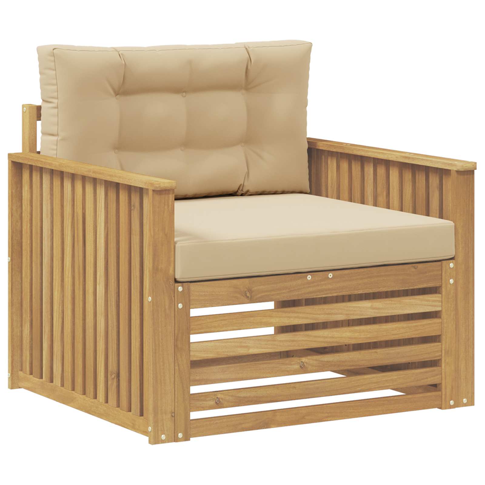 Outdoor-Sofa Polyester Weiß Weiß Und Beige