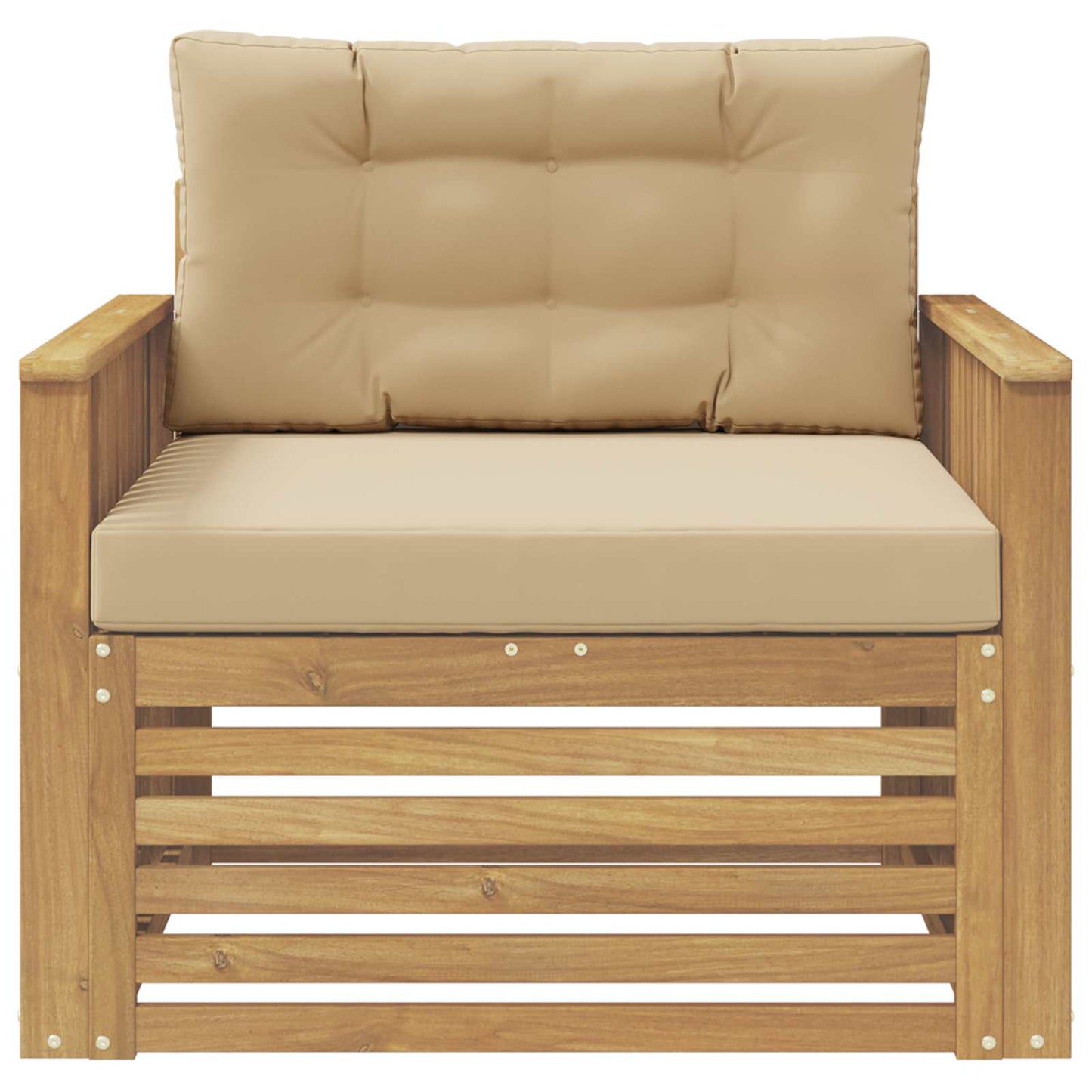 Outdoor-Sofa Polyester Weiß Weiß Und Beige