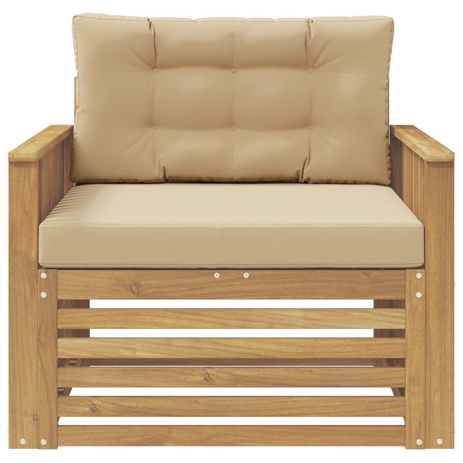 Outdoor-Sofa Polyester Weiß Weiß Und Beige