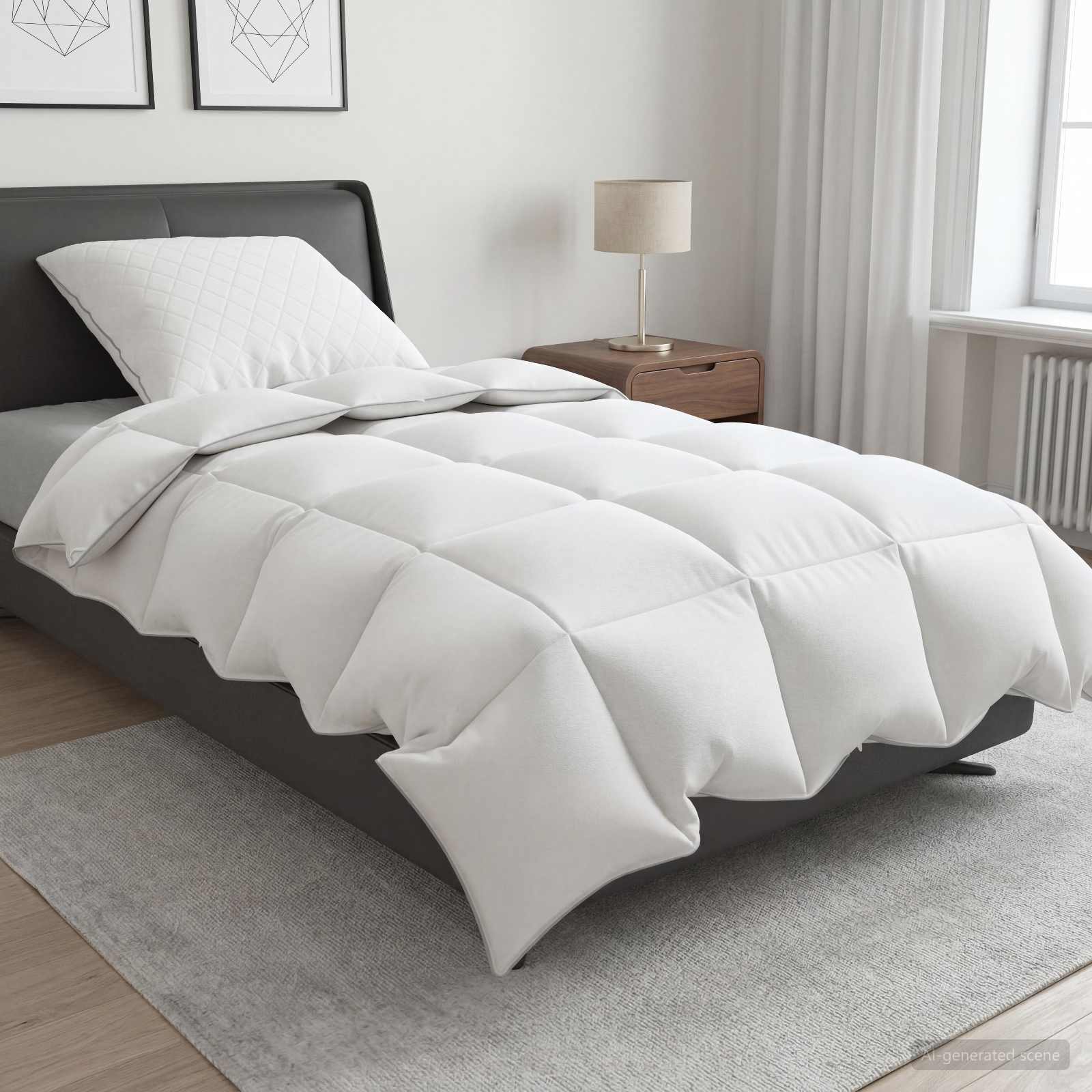 Gänsedaunen-Bettdecken-Set 90% Fulda 2 Pcs 210 Gsm