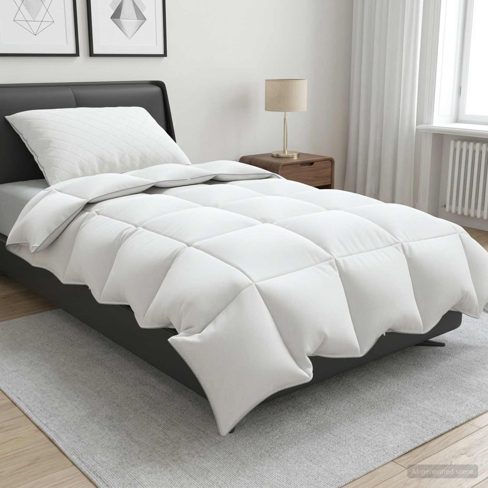 Gänsedaunen-Bettdecken-Set 90% Fulda 2 Pcs 210 Gsm