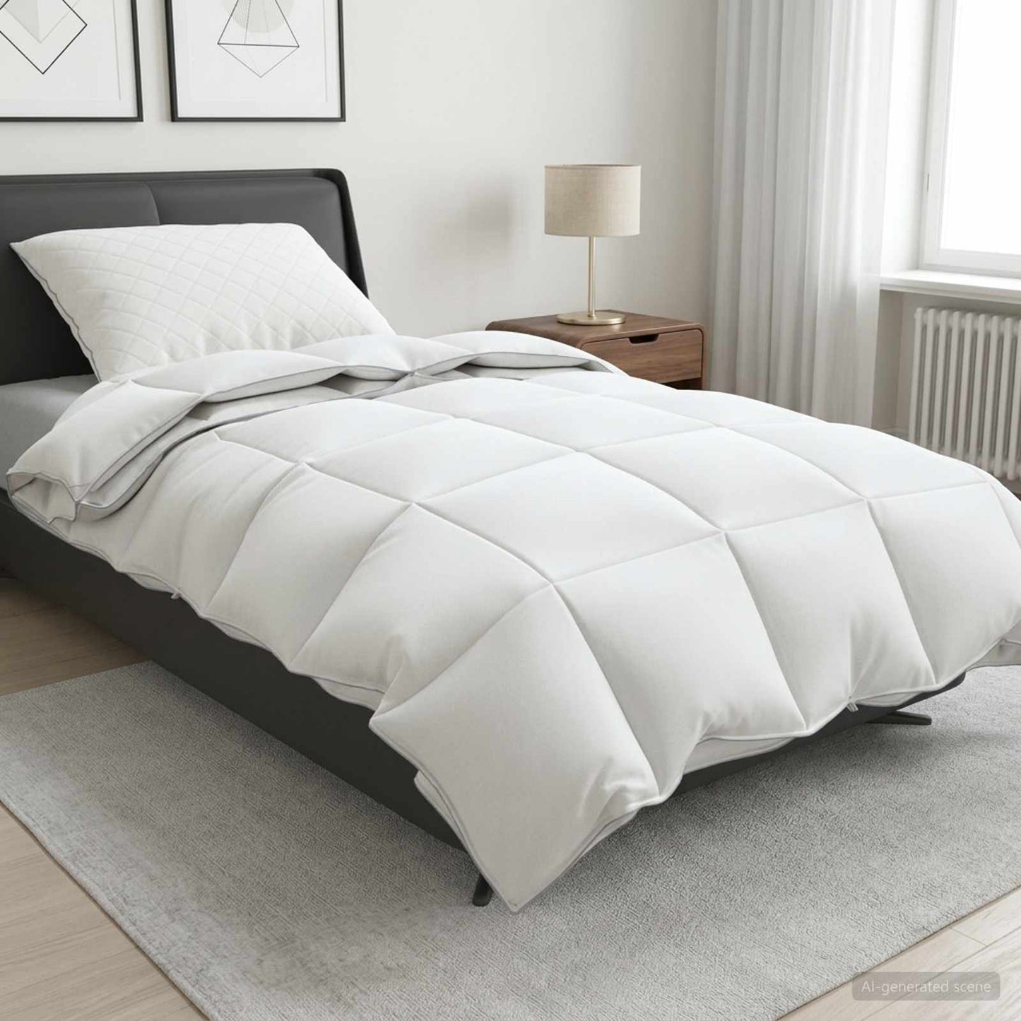 Gänsedaunen-Bettdecken-Set 90% Fulda 2 Pcs 310 Gsm