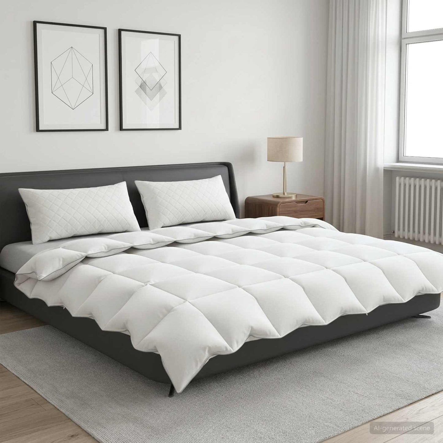 Gänsedaunen-Bettdecken-Set 90% Fulda 3 Pcs 210 Gsm