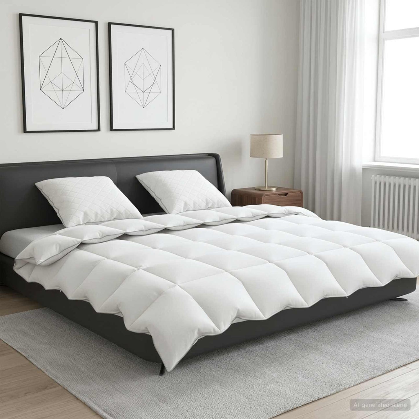 Gänsedaunen-Bettdecken-Set 90% Fulda 3 Pcs 210 Gsm