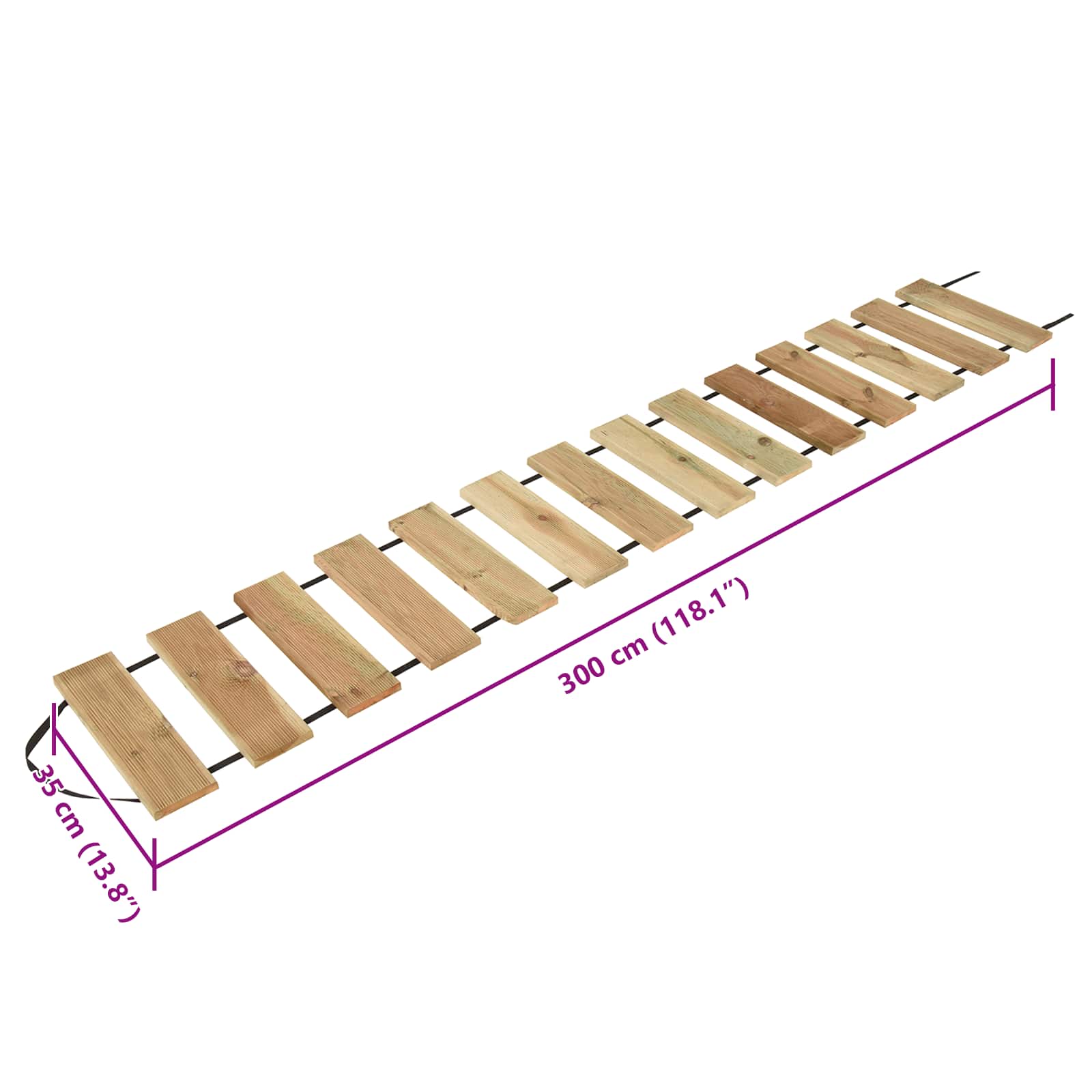 Deckingrolle Natur Imprägniertes Kiefernholz