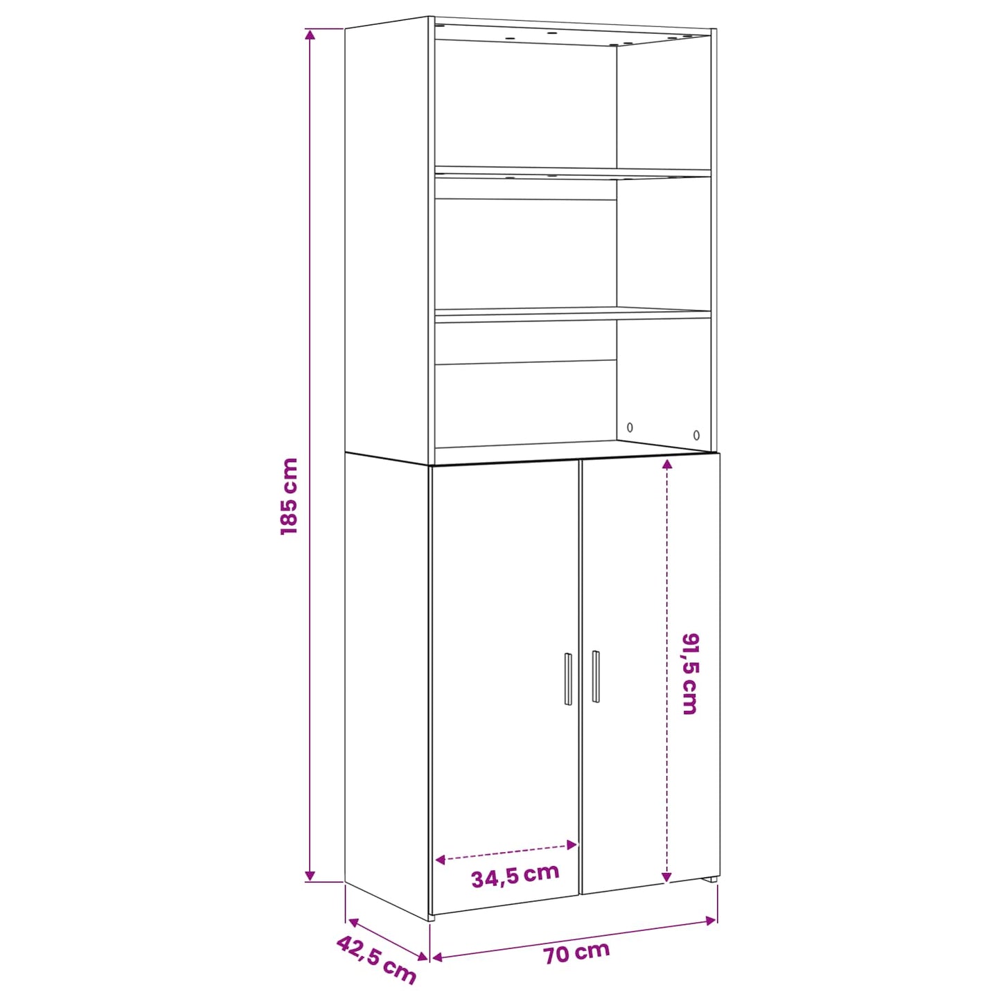 Highboard Holzwerkstoff