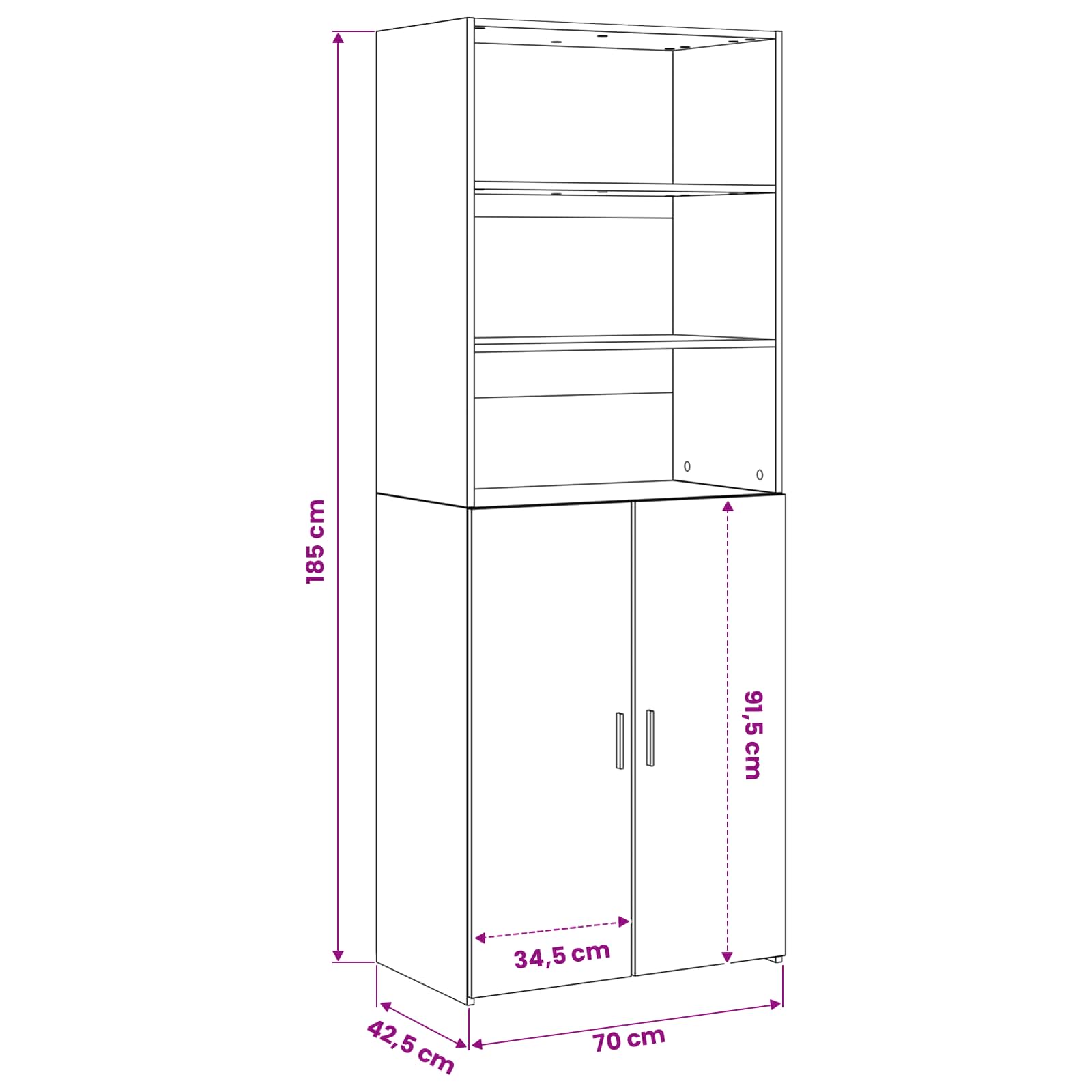 Highboard Holzwerkstoff