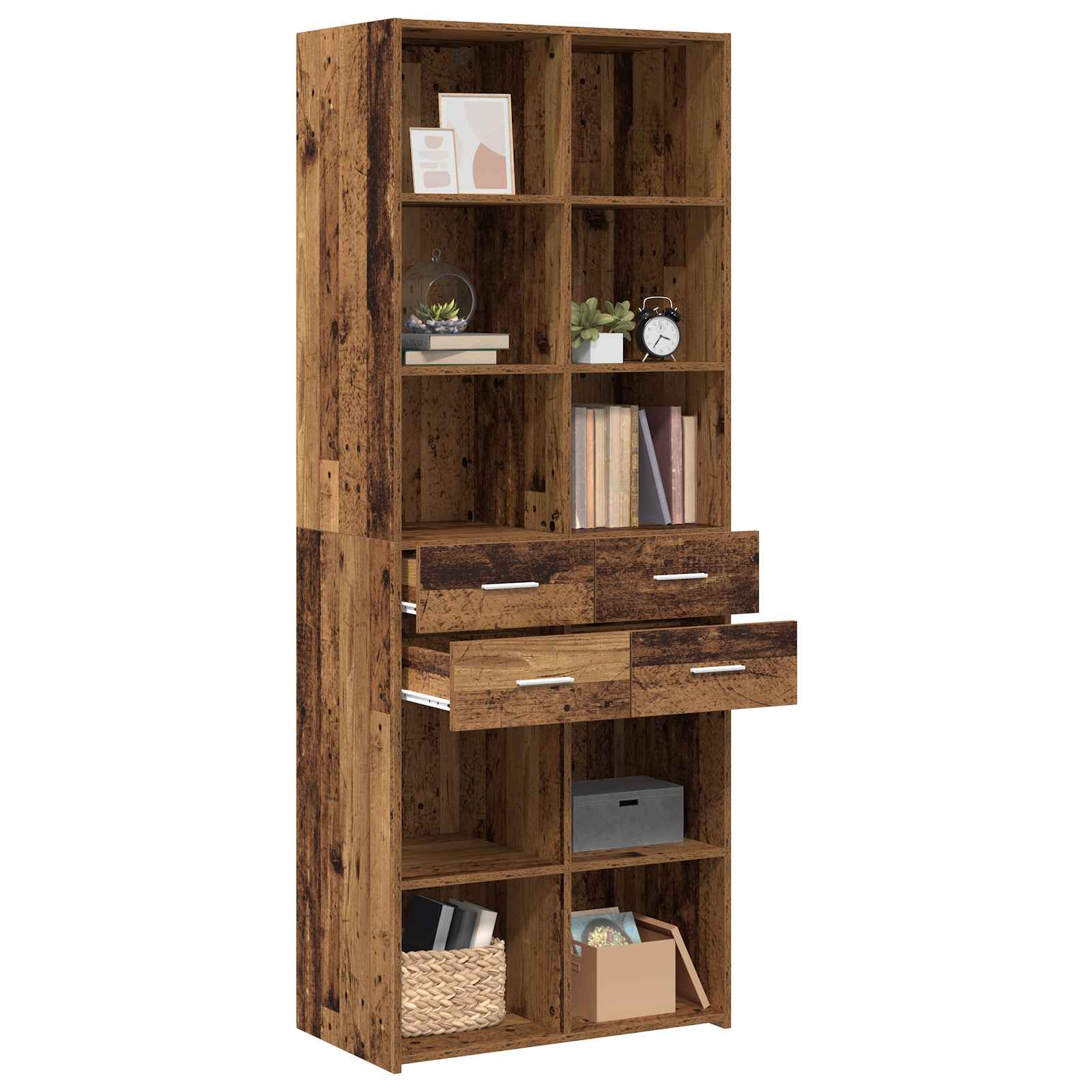 Bücherregal Altholz 30 X 42,4 X 185,2 Cm