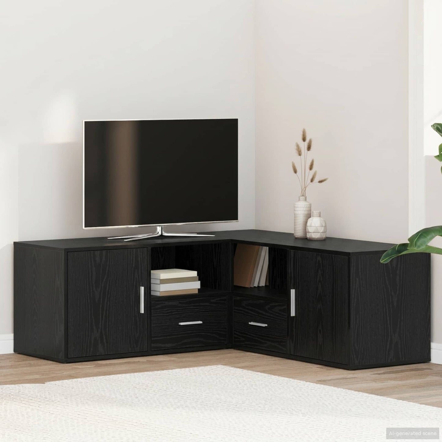 Eckschrank Schwarze Eiche 200 X 40 X 45 Cm Holzwerkstoff