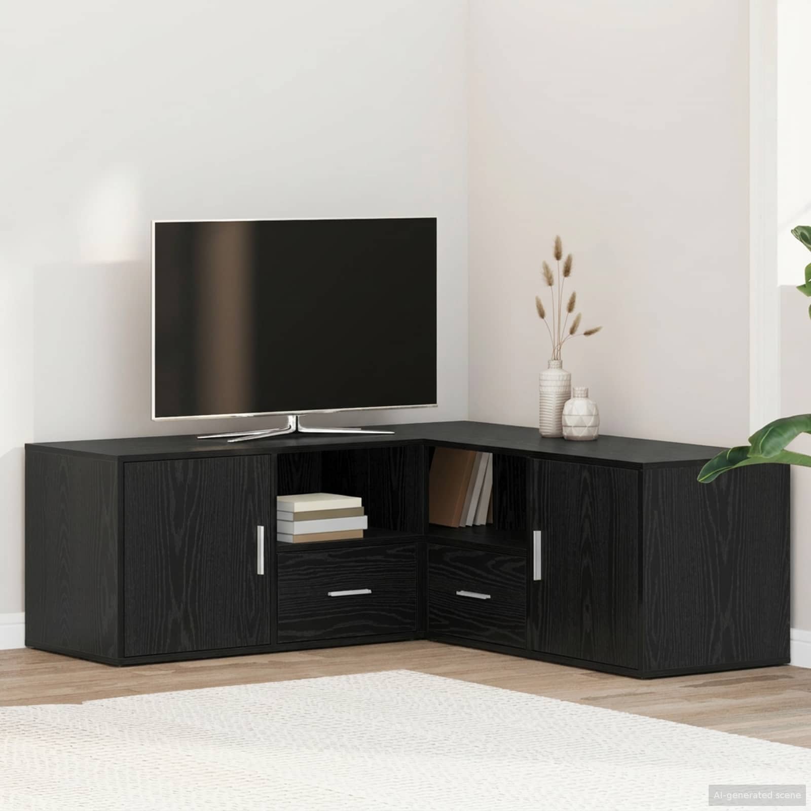 Eckschrank Schwarze Eiche 200 X 40 X 45 Cm Holzwerkstoff